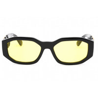 Versace Unisex Sunglasses - Black Geometric Plastic Frame Yellow Lens | 0VE4361 GB1/85 ,