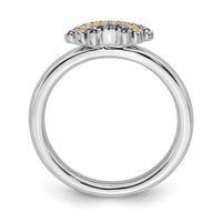 Sterling Silver Stackable Expressions Rainbow Ring | QSK2166 ,