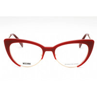 Moschino Women's Eyeglasses - Red Metal Cat Eye Frame Clear Demo Lens | MOS521 0C9A 00 ,