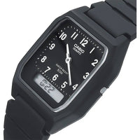 Casio Men's Watch - Quartz Analog-Digital Black Case Resin Strap | AW48H-1B ,