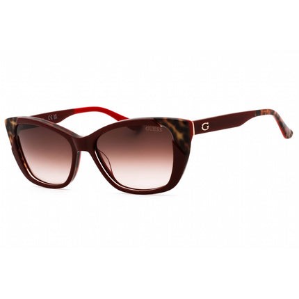 Guess Women's Sunglasses - Burgundy Cat Eye Plastic Full Rim Frame | GU7511 66F ,