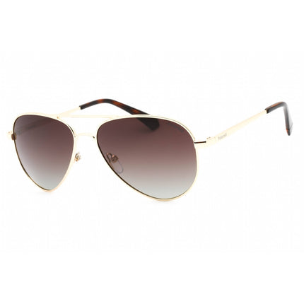 Polaroid Core Unisex Sunglasses - Gold Aviator Full Rim Frame | Pld 6012/N J5G/LA ,