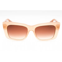 Guess Women's Sunglasses - Shiny Beige Plastic Cat Eye Frame Brown Lens | GU7890 57F ,