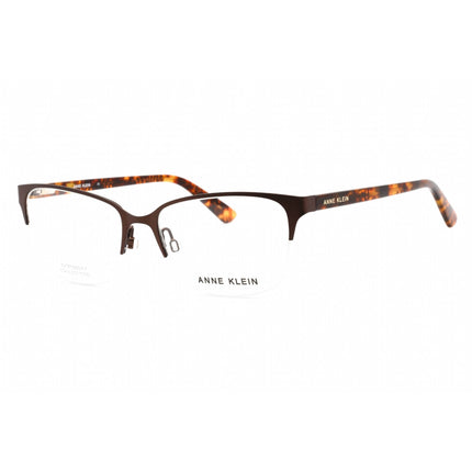 Anne Klein Men's Eyeglasses - Mocha Rectangular Half Rim Plastic Frame | AK5083 200 ,