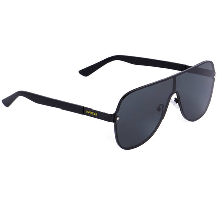 Invicta Unisex Sunglasses - Black Stainless Steel Frame Black Lens | IEW054-01 ,