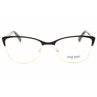 Nine West Women's Eyeglasses - Satin Solid Brown Cat Eye Metal Frame | NW8011 200 ,