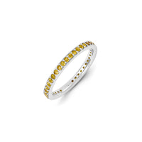 Sterling Silver Stackable Expressions Citrine Ring | QSK1167 ,