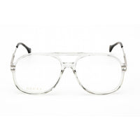 Gucci Men's Eyeglasses - Grey Aviator Full Rim Frame Clear Demo Lens | GG1106O 003 ,