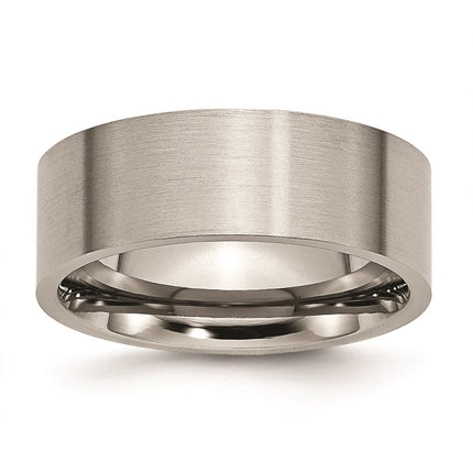 Titanium Flat 8mm Brushed Band | TB33 ,
