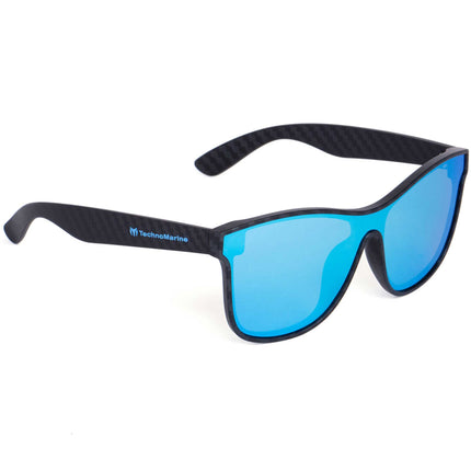 Technomarine Unisex Sunglasses - Carbon Fiber Frame Blue Mirror Lens | TMEW010-01 ,