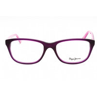 Pepe Jeans Women's Eyeglasses - Purple Plastic Rectangular Full Rim Frame | PJ3120 C3 ,
