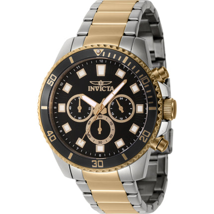 Invicta Men's Watch - Pro Diver Quartz Chrono Silver and Yellow Gold Bracelet | 46058 ,