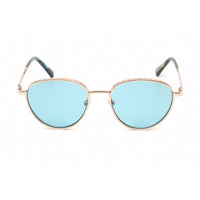 Guess Unisex Sunglasses - Gold Metal Oval Full Rim Frame Blue Lens | GU5205 32W ,