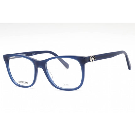 Moschino Love Men's Eyeglasses - Blue Plastic Rectangular Full Rim | MOL520 0PJP 00 ,