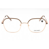 Nine West Women's Eyeglasses - Mushroom/Rose Gold Geometric Metal Frame | NW1103 275 ,