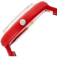 Swatch Women's Watch - Pepeblu Plastic Case Quartz Red Expansion Bracelet | GR173A ,