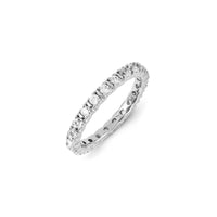 Sterling Silver Stackable Expressions Created White Sapphire Ring | QSK1199 ,