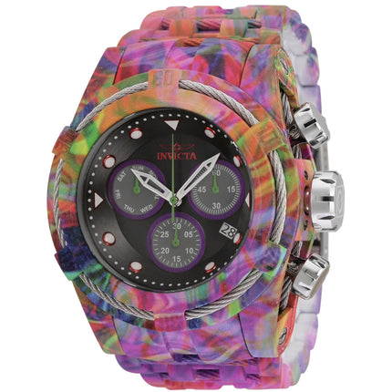 Invicta Men's Watch - Bolt Quartz Chrono Black Dial Aqua Plating Bracelet | 35389 ,