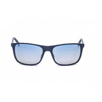 Timberland Men's Sunglasses - Matte Blue Plastic Rectangular Full Rim | TB9195 91D ,