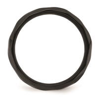 Black Zirconium Polished and Hammered 7mm Band | ZCR106 ,