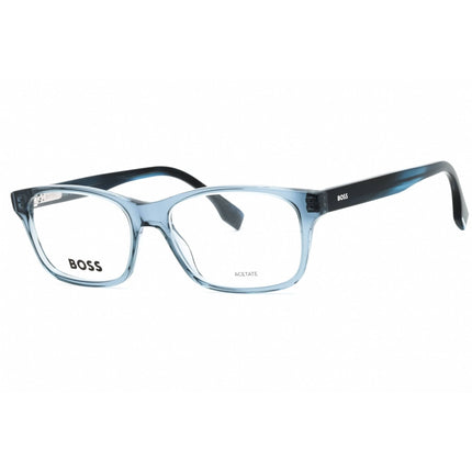 Hugo Boss Men's Eyeglasses - Blue Horn Plastic Rectangular Frame | BOSS 1645 038I 00 ,
