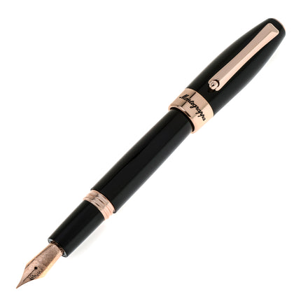 Montegrappa Fortuna Black and Gold Fountain Pen ,