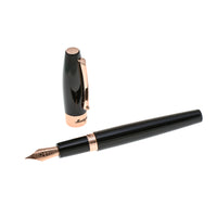 Montegrappa Fortuna Black and Gold Fountain Pen ,