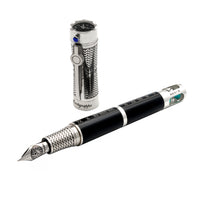 Montegrappa Time & Brain Limited Edition Sterling Silver Fountain Pen ,