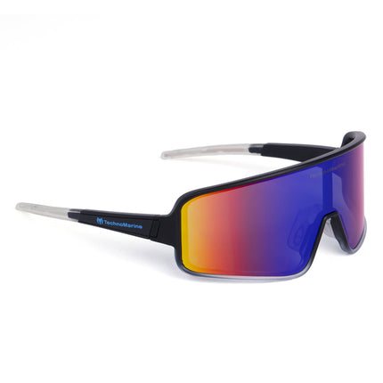 Technomarine Unisex Sunglasses - Multicolor Lens Black/White TR90 Frame | TMEW008-05 ,