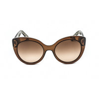 Salvatore Ferragamo Women's Sunglasses - Crystal Brown Plastic Cat Eye | SF964S 210 ,