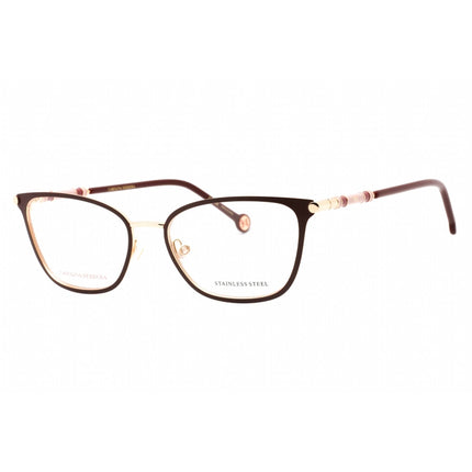 Carolina Herrera Women's Eyeglasses - Gold Burgundy Metal Cat Eye Frame | CH 0031 0NOA ,