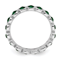 Sterling Silver Stackable Expressions May Swarovski Ring | QSK977 ,