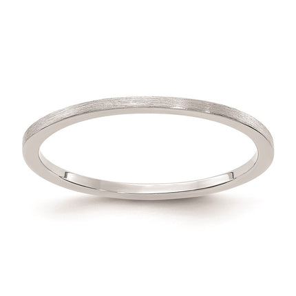 10K White Gold 1.2mm Flat Satin Stackable Band | 1STK23-120W ,