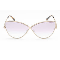 Tom Ford Unisex Sunglasses - Shiny Rose Gold Frame Pink Gradient Lens | FT0569 28Z ,