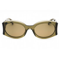 Salvatore Ferragamo Women's Sunglasses - Transparent Khaki Oval Frame | SF2008S 320 ,
