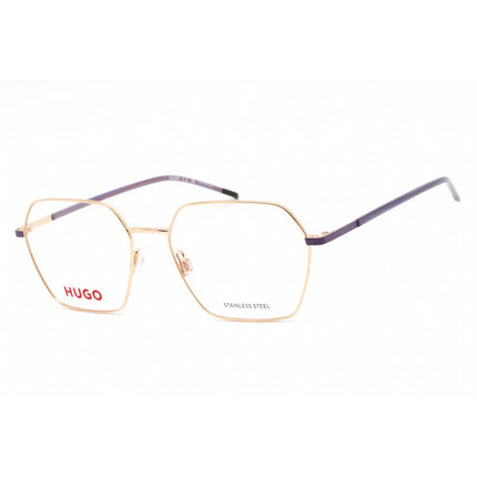 Hugo Women's Eyeglasses - Gold Violet Metal Geometric Full Rim Frame | HG 1279 0S9E 00 ,