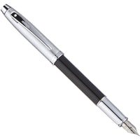Sheaffer 100 Fountain Pen - Chrome and Black Body with Polished Nickel Grip | E09313 ,