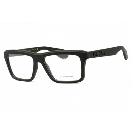 Gucci Men's Eyeglasses - Green Injected Propionate Rectangular Frame | GG1573O 003 ,