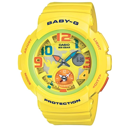 Casio Women's Watch - Baby-G Yellow and Orange Analog-Digital Dial Strap | BGA190-9B ,