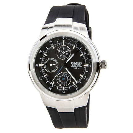 Casio Men's Edifice Black Dial Black Rubber Strap Dress Watch | EF305-1A ,
