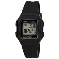 Casio Men's Classic Multi-Function Alarms Grey Digital Dial Black Resin Watch | F201WA-1A ,