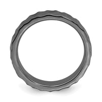 Sterling Silver Stackable Expressions Black-plated Ring | QSK305 ,