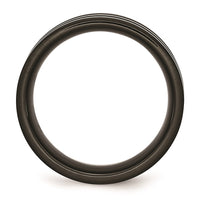 Titanium 8mm Black IP-plated with Carbon Fiber Inlay Polished Band | TB254 ,