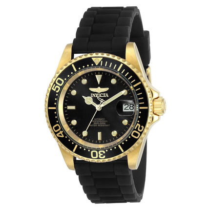Invicta Men's Automatic Watch - Pro Diver Rotating Bezel Black Silicone Strap | 23681 ,