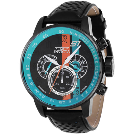 Invicta Men's Watch - S1 Rally Chrono Blue and Black Leather Strap Quartz | 39024 ,