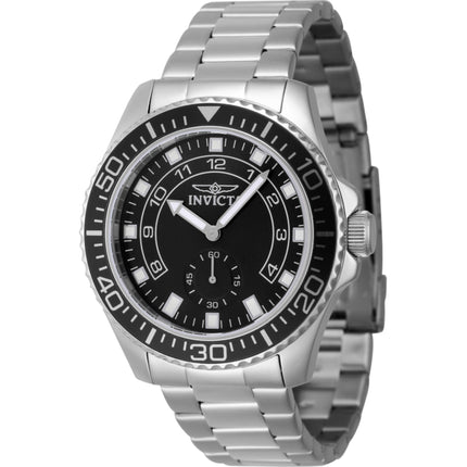 Invicta Men's Watch - Pro Diver Black Dial Silver Stainless Steel Bracelet | 47125 ,