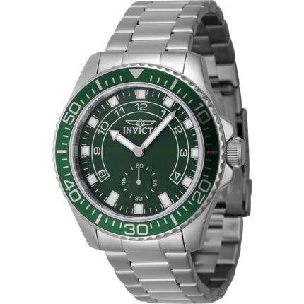 Invicta Men's Watch - Pro Diver Green Dial Silver Stainless Steel Bracelet | 47126 ,