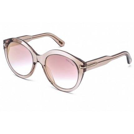 Tom Ford Women's Sunglasses - Brown Bright Shine Acetate Oval Shape Frame | FT0661 45G ,