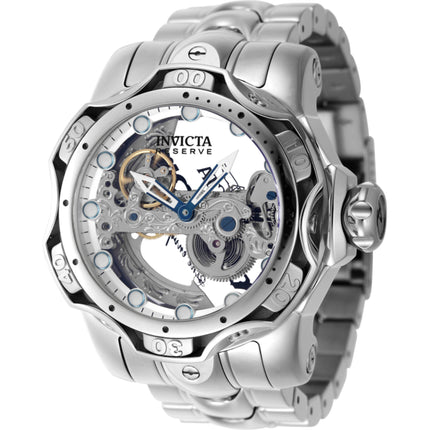 Invicta Men's Watch - Reserve Venom Ghost Bridge Dial Silver Steel Bracelet | 45485 ,
