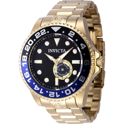 Invicta Men's Watch - Pro Diver Automatic Black Dial Yellow Gold Bracelet | 47298 ,